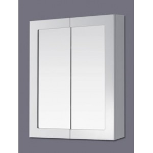 Gloss White Poly Framed Mirror Shaving Cabinet 1200*900*150
